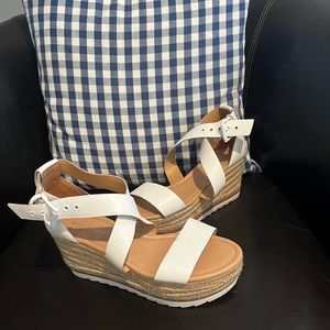 Marc Fisher White Sandals